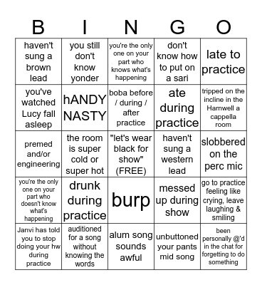 Atma bingo Card