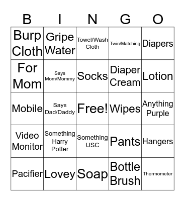 Augusta Duo Bingo Card