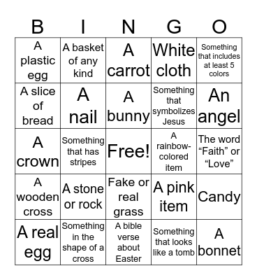Easter Bingo 2020 Bingo Card