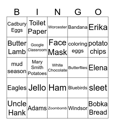 Armata Easter Bingo Card