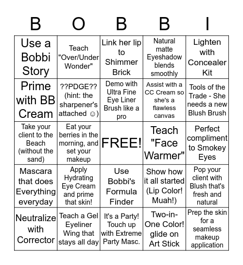 BOBBI ♥'s SEPHORA Bingo Card