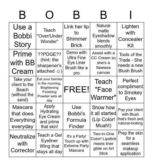 BOBBI ♥'s SEPHORA Bingo Card