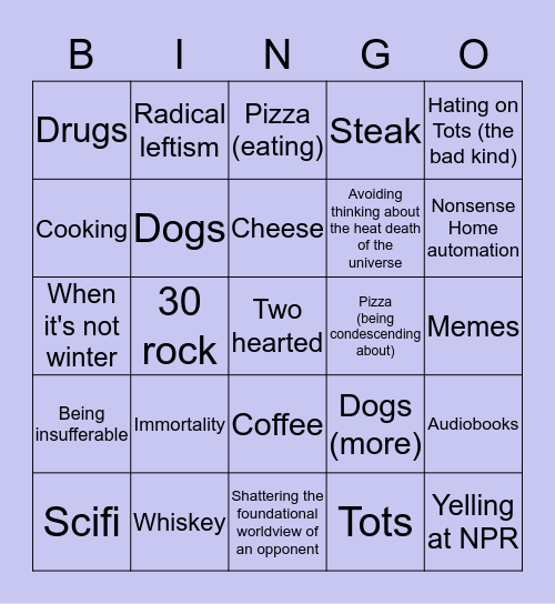 Gerber BINGO Card