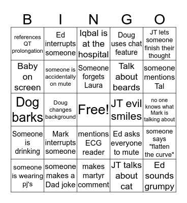 WEEKLY EP MEETING Bingo Card
