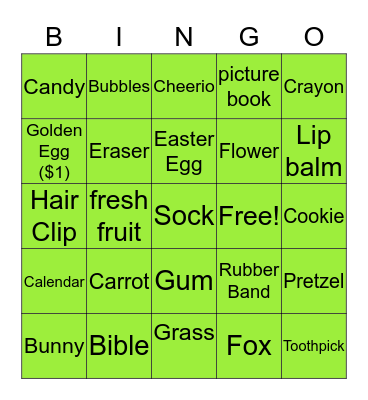 Fox Family Easter Hunt! Bingo Card