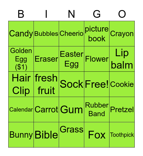 Fox Family Easter Hunt! Bingo Card