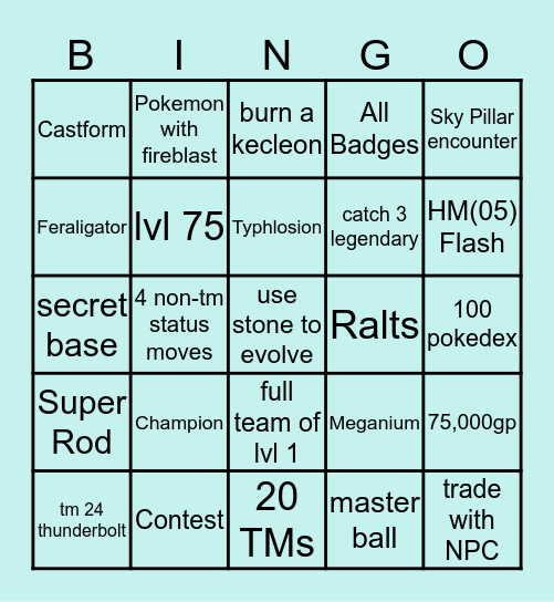 Random Bingo Card