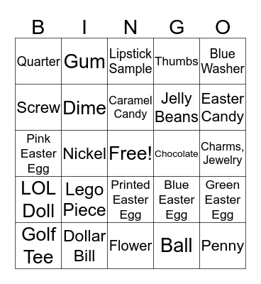 Easter Egg Hunt Bingo Card