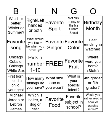 Find Someone Who... Bingo Card