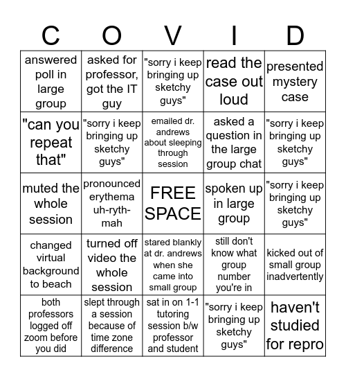 ID Small Group Bingo Card