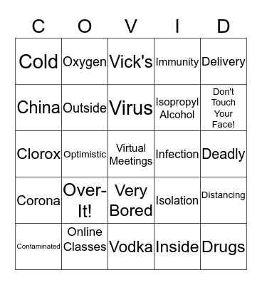 COVID Bingo Card