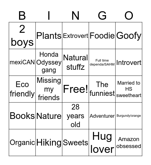 Cristy Bingo Card