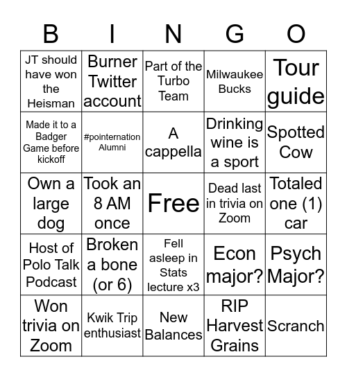Haakon Bingo Card