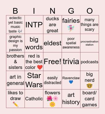 How much are you like Christina? Bingo Card