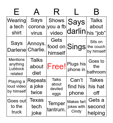 Toops quarantine bingo Card