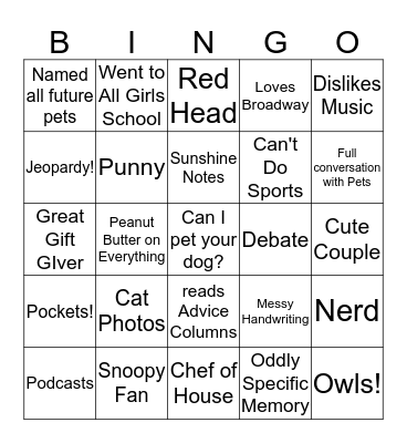 How Similar Are You to Paige? Bingo Card