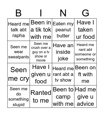Maeve Curtin Bingo Card