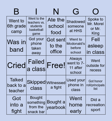 HMS BINGO Card