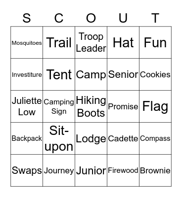 SCOUT BINGO Card