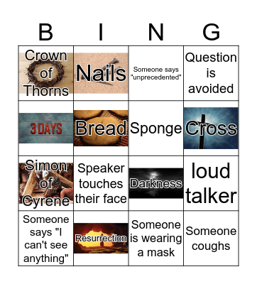 EASTER Zoom Meeting Bingo Card