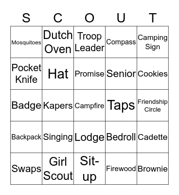 SCOUT BINGO Card