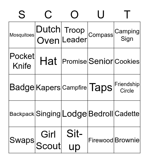 SCOUT BINGO Card