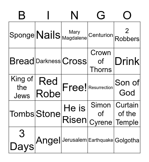 Easter Zoom Bingo Card