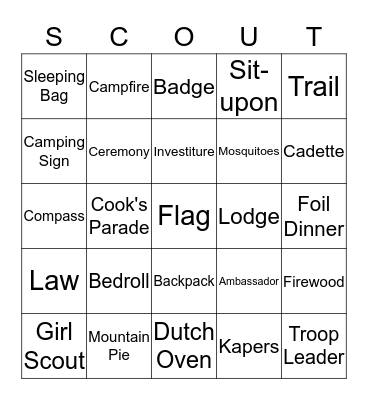 SCOUT BINGO Card