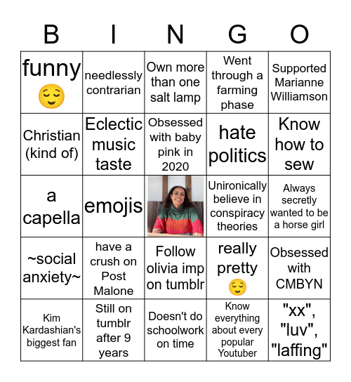 Me Bingo Card
