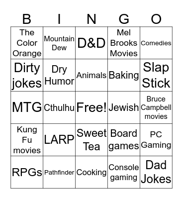 James Bingo Card