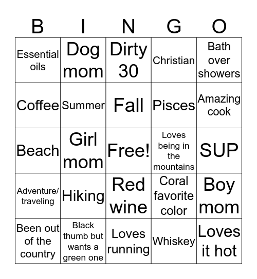 DENISE Bingo Card