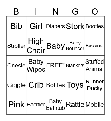 Baby Stafford Bingo Card