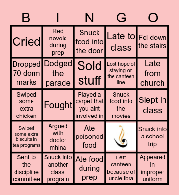FEBO BINGOP Bingo Card