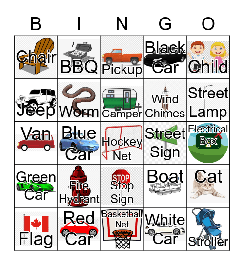 Neighbourhood Bingo Card