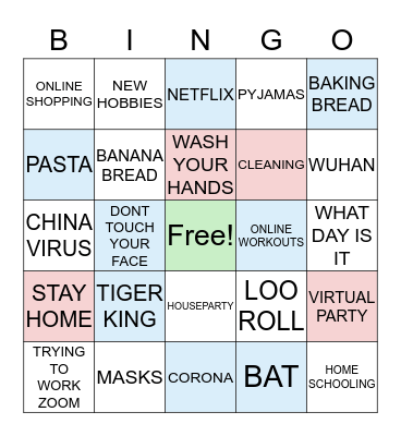 COVID LIFE BINGO Card