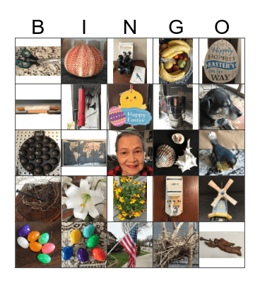 Virtual Family Easter Bingo Card