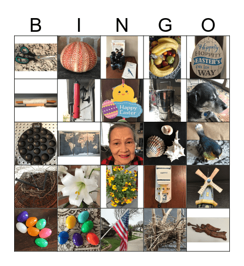 Virtual Family Easter Bingo Card