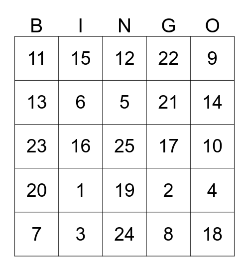 Bingo Telethon #2 1st September 2014 Bingo Card