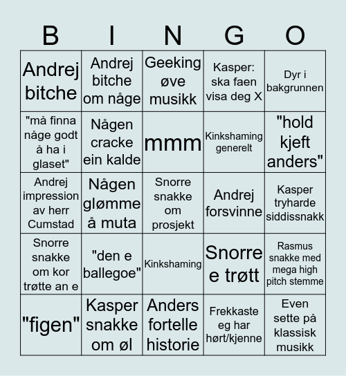 Bullshit-Bingo Card