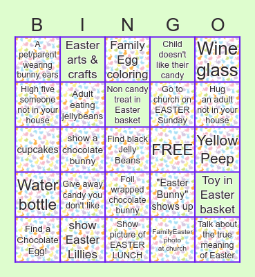 Momfia Easter Bunny Bingo Card