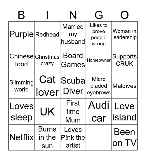 How Similar Are You to Carrie? Bingo Card