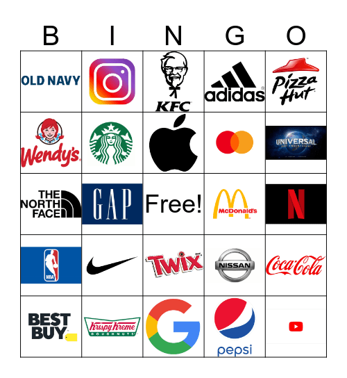 Family Logo Bingo Card