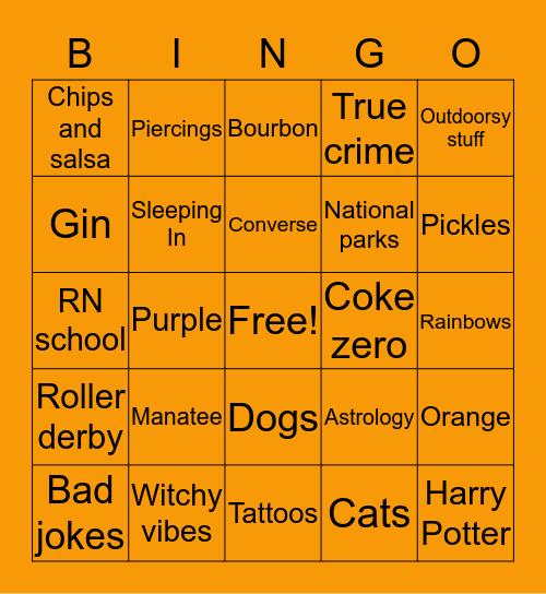 How similar are we? Bingo Card