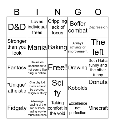Things you have in common with daviegh/shrat Bingo Card