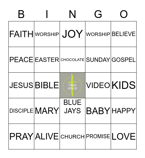 CB KIDS WORSHIP BINGO Card