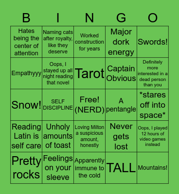 Nathan Bingo Card