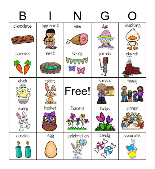 Easter Bingo Card