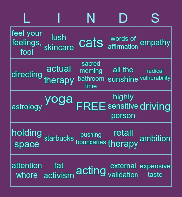HOW SIMILAR ARE YOU TO LINDSAY? Bingo Card