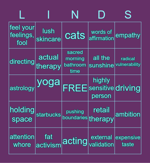 HOW SIMILAR ARE YOU TO LINDSAY? Bingo Card