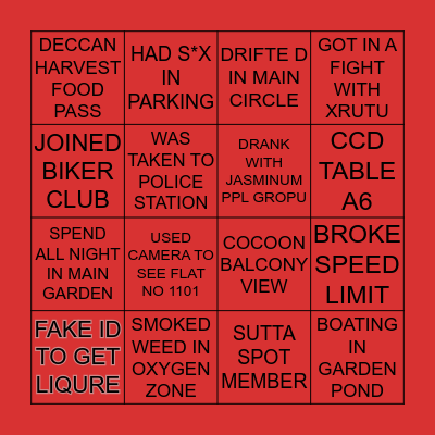 LABARNUM PARK Bingo Card